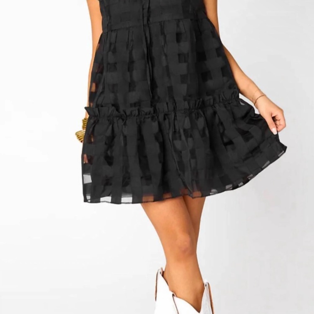 Buddy Love Black Ruffle Mini Dress - Picture 2 of 4
